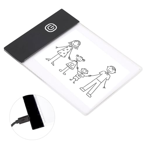 A6 Portable LED Light Box small light pad LED Light Board small light pad Artcraft Tracing Light Pad LED Drawing Tablet, Light Board flip book paper for Mesas de Luz