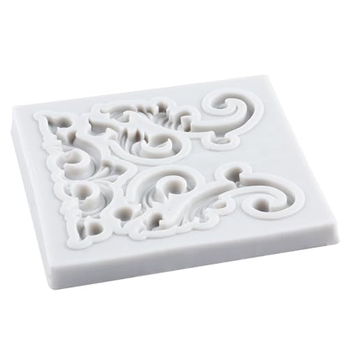 Baroque Emboss Border Polymer Clay Mold Relief Lace Silicone Molds | 3D Filigree Sculpted Mold DIY Craft Epoxy Resin Casting Polymer Clay Tools Crafts Air Dry Jewelry Making - color: Style C