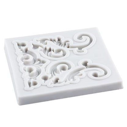 Baroque Emboss Border Polymer Clay Mold Relief Lace Silicone Molds | 3D Filigree Sculpted Mold DIY Craft Epoxy Resin Casting Polymer Clay Tools Crafts Air Dry Jewelry Making - color: Style C