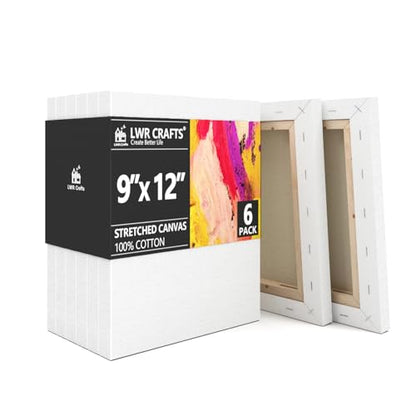 Stretched Canvas 9" X 12" Pack of 6 - size: 9"x12"x6