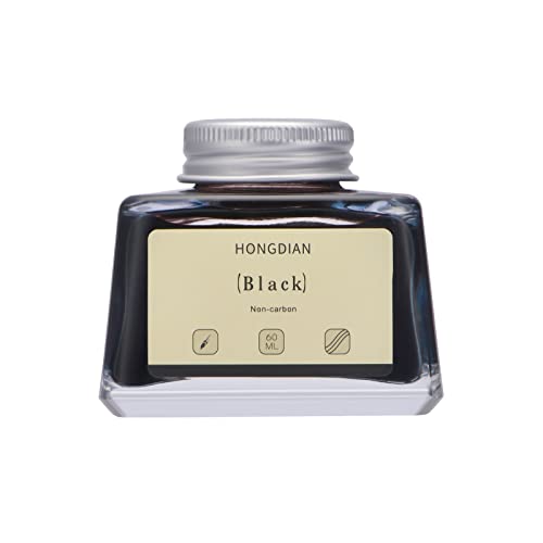 Asvine Hongdian Fountain Pen Bottled Ink Black, 60ml Fountain Pen Bottled Ink, Non Carbon - color: Black