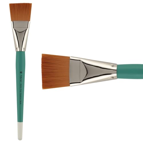 Creative Mark Art Supplies Large Mural Synthetic Golden Taklon Paint Brush - Flat #40 - Artist Supplies for Acrylics, Watercolors, and Oils - Durable, Resilient, Seamless Ferrules - color: Flat, size: 40
