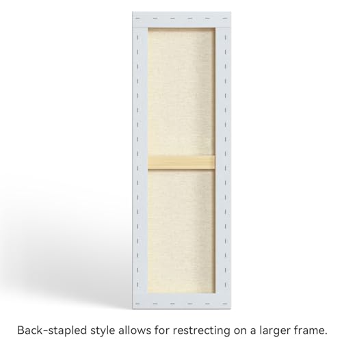 PHOENIX 12x36 Inch 3 Pack Gallery Canvas - 1.5 in Thick Extra Large Skinny Canvases for Painting - Deep Edge 100% Cotton 11 Oz. Gesso Primed White Blank Professional Canvas Oil & Acrylic Paints - size: 12"x36", style: Gallery