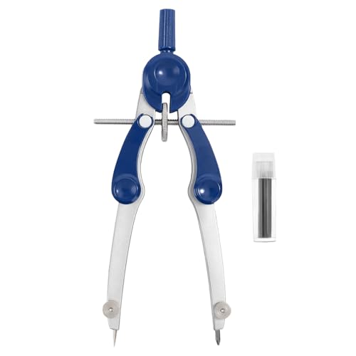 M&G Professional Metal Geometry Compass, 12.20 Inch Maximum Diameter, Lockable Distance Includes Extra Lead, Ideal for Drafting & Drawing - style: Modern