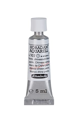 Schmincke - HORADAM® AQUARELL - finest artists' watercolours, Permanent Chinese White - 5 ml - color: 102 permanent Chinese white, size: 0.17 Fl Oz (Pack of 1)