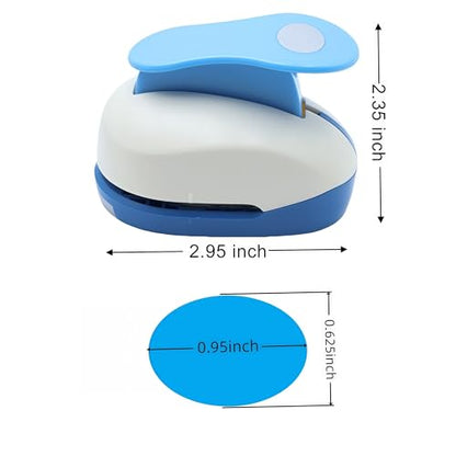 Oval Punch 1 inch Craft Lever Punch Handmade Paper Punch for Crafting Scrapbooking,DIY Card Making Candy Colour by Rondam 1 inch Oval - color: 1 inch Oval