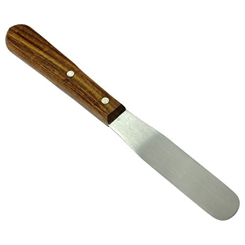 HTS 316M8 8" Medium Wood Handle Stainless Steel Palette Knife - size: 316M8 8" Medium