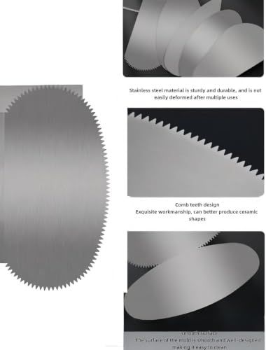 Pavnso Stainless Steel Serrated Edge Clay Scraper，Sculpture， 2Pcs | Steel Pottery Tools, Clay Ribs Serrated Scraper, Clay Sculpture Cutter Scraper, Ceramics Sculpting Tools Kits