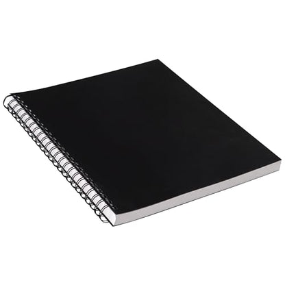 UCreate Poly Cover Sketch Book, Heavyweight, 9" x 12", Black, 75 Sheets - style: Black; 9" x 12"