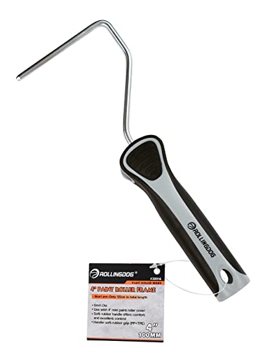ROLLINGDOG 4 Inch Paint Roller Frame with Single Rod - color: 4" Roller Frame