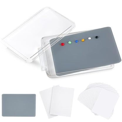 Nuanchu 1 Pcs 9 x 12 Inch Glass Palette for Oil Painting, Neutral Grey - color: Neutral Grey, size: 9x12 Inch