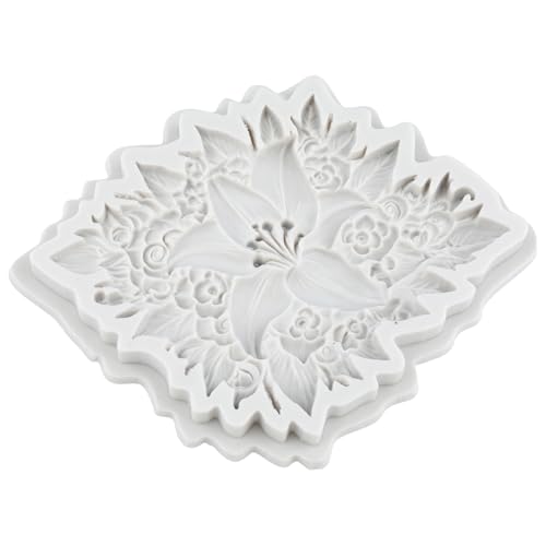 Lily Flower Silicone Molds Flower Leaves Polymer Clay Mold - color: Style C