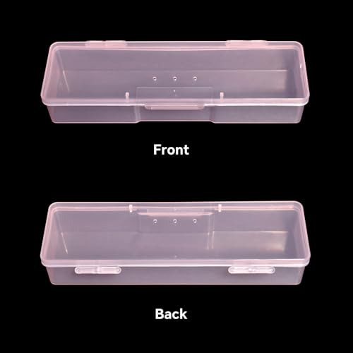 4Pcs Transparent Storage Boxes For Nail Tool Professional Pedicure Manicure Tools Set Plastic Nail Art Tool Box Storage Case Nail Supplies, Pink - color: 4PCS Pink