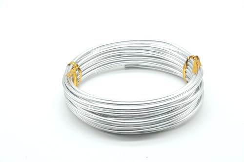 Aluminum Wire, Wire Armature, Bendable Metal Craft Wire for Making Dolls Skeleton DIY Crafts (9Gauge(3mm), Silver)