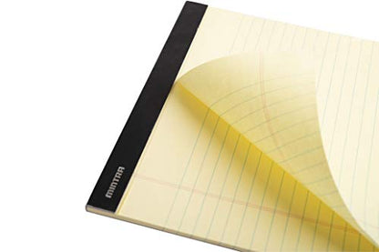 Mintra Office Canary Legal Pads - Premium Quality Heavyweight Paper With Micro-perforated sheets, Smooth-lined paper, Ideal for Office Tasks, Assignments or Notes, Meetings, and Journaling, 6 pack, Yellow Paper, Narrow Ruled, Premium Writing Pad, 8.5"x11"
