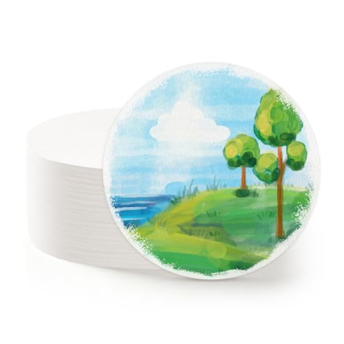 80 Sheets Round Watercolor Paper, 4 Inch, 110 Lb/230 GSM, White - size: Round/4 in