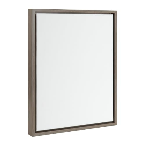 Kate and Laurel Sylvie Blank Framed Canvas Wall Art; 16x20 Gray; Modern Empty Canvas for Paint-Your-Own Art; Ready to Paint Premium Canvas Already Framed - color: Sylvie Graywash