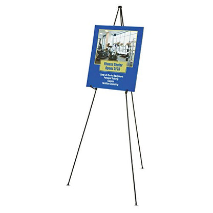 Quartet Easel Stand 63" High Adjustable Telescoping Tripod Display for Office School and Home, Lightweight, Black (29E) - size: 1 Count (Pack of 1)