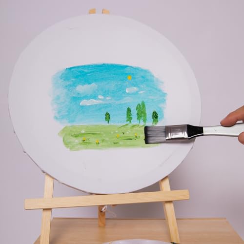 Paint Brushes Set, 24 Pcs Artist Paint Brush Set with Nylon Bristles, Wooden Handles, Roll-Up Canvas Case and Palette Knife for Acrylic, Watercolor, Oil, Gouache, Canvas Painting, Silver Gray - color: Silver Gray