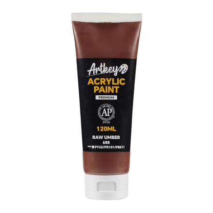 Artkey Acrylic Paint - Raw Umber (120 ml/4.06 oz) Tubes, Rich & Vibrant Pigments, Professional Artists Acrylic Paints - Art Supplies for Canvas Wood Rock Clay Fabric Ceramics Art Crafts Painting - color: Raw Umber, size: 4.06 Fl Oz (Pack of 1)