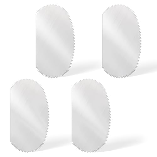 4pcs Pottery Tools Serrated Scraper, Stainless Steel Clay Ribs Oval Modeling Cutter Scraper Clay Sculpting Tools for Ceramics Texturing Artists Modeling Potter - style: Serrated