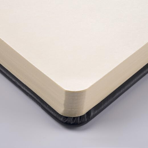 Talens Art Creation Sketchbook, 140 GSM/90 lbs, Black, 8.27 x 11.69 in | Hard-Bound Notebook, 80 Sheets Acid-Free Cream Blank Paper, Ribbon Bookmark and Elastic Closure - size: 21×30cm
