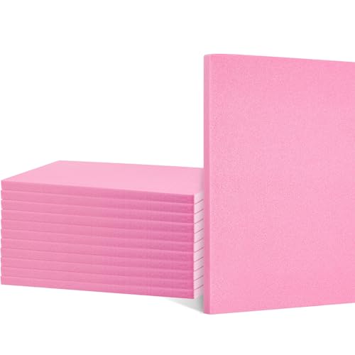 Frienda 12 Pcs Xps Foam Board Craft Foam Sheet,15" X 7.5" X 1/2",Pink | Foam Core Board Bulk, Thick Foam Panels, for Crafting DIY Modeling Sculpture Floral Arrangement Art, Fit School Home Office - color: Pink, size: 15" X 7.5" X 1/2"