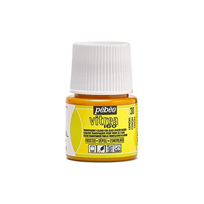 Pebeo Vitrea 160, Frosted Glass Paint, 45 ml Bottle - Lemon - color: Lemon