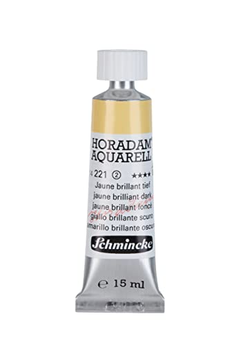 Schmincke HORADAM AQUARELL Jaune brillant deep 15 ml, 14221006 - color: 221 jaune brilliant dark, size: 0.5 Fl Oz (Pack of 1)