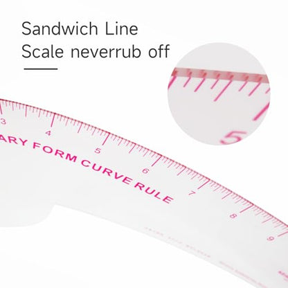 KEARING 12" Vary Form Curve Ruler - Clear French Hip Pattern Making Ruler - style: 6112(12")