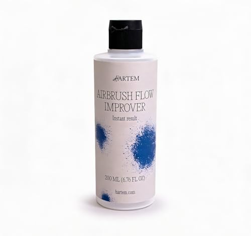 Hartem - Airbrush Flow Improver 200 ml (6.76 Fl Oz) with Anti-Spill Stopper | Reduces Surface Tension to Prevent Flashbacks and Marks and Delays Drying Time - size: Airbrush Flow Improver 200ml (6.76 Fl Oz)