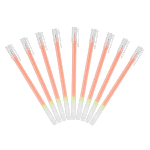 MECCANIXITY 9 Pcs Metallic Vibrant Sparkle Gel Pens, Drawing Pens with Fine Point 1mm for Adult Drawing Doodling Journaling Art Supplies and DIY Crafts, Orange - color: Orange