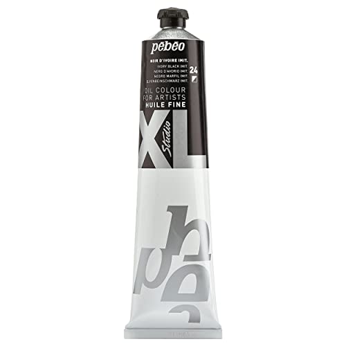PEBEO Fine Oil XL 200 ML - Oil Painting - Black Ivory Oil - Pébéo Oil Painting - Black Ivory Imitation 200 ml, (200024) - color: Black Ivory Imitation