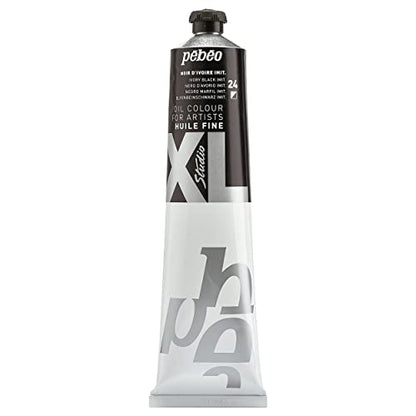 PEBEO Fine Oil XL 200 ML - Oil Painting - Black Ivory Oil - Pébéo Oil Painting - Black Ivory Imitation 200 ml, (200024) - color: Black Ivory Imitation