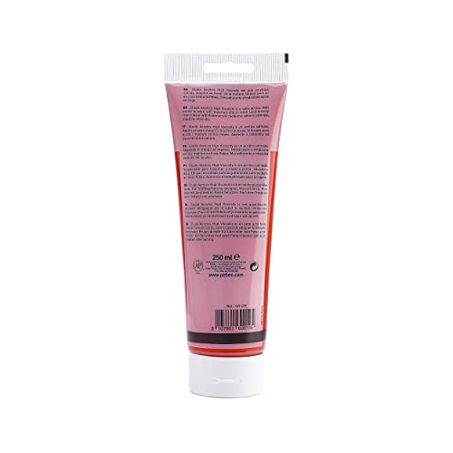 Pebeo Studio Acrylics High Viscosity, Fine Acrylic, 250 ml - Transparent Vermilion - color: Transparent Vermilion