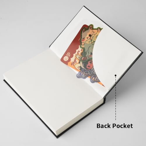 4x6" Mixed Media Sketchbook for Drawing,Hardcover Mix Media Art Sketchbook | 125GSM,100Sheets/200Pages, Hardcover Art Sketchbook for Dry Media,Painting,Drawing,Junk Journal Supplies - color: 6x4in-Black