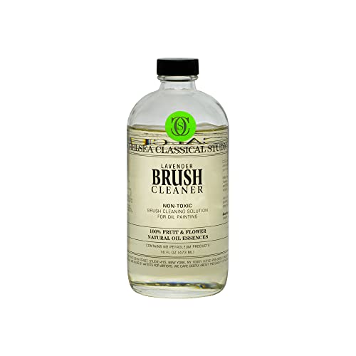 Jerry's Artarama Exclusive Set of 6 Bob Ross Oil Painting Set with Easel, 16oz Lavender Brush Cleaner, Acrylic Palette, Brushes, Canvases, and Cleaning Bucket and Screen - color: Lavender Brush Cleaner, size: 16oz Brush Cleaner