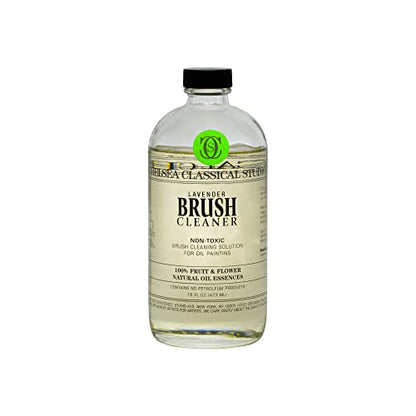 Jerry's Artarama Exclusive Set of 6 Bob Ross Oil Painting Set with Easel, 16oz Lavender Brush Cleaner, Acrylic Palette, Brushes, Canvases, and Cleaning Bucket and Screen - color: Lavender Brush Cleaner, size: 16oz Brush Cleaner