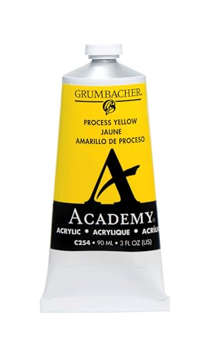 Grumbacher 90-ml Metal Tube Academy Acrylic Paint, Gloss, Process Yellow - color: Process Yellow