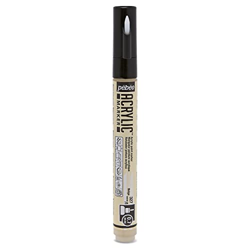Pebeo Acrylic decoMarker 0.7mm Extra Fine Tip Beige, 0.7 mm - color: Beige