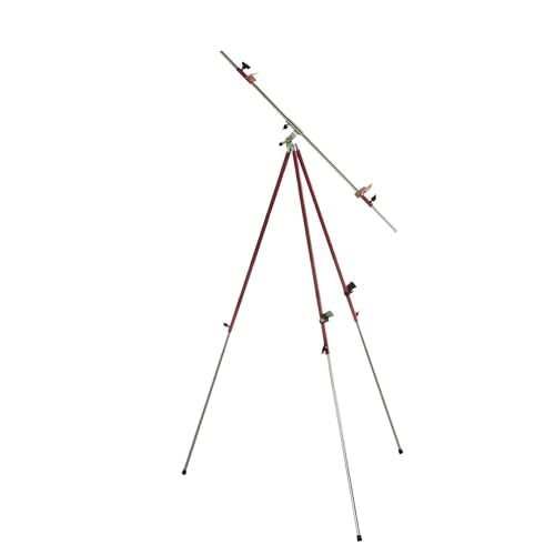 Creative Mark Napoli Art Easel for Adults - Heavy Duty Steel Easel for Vertical or Horizontal Painting - Fits Canvases up to 28" - Red Chromium Plated & Varnished Steel w/Carrying Case