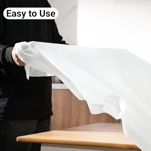 Auros 10-Pack Plastic Tablecloths, 54x108 Inch Disposable Table Covers, 8FT | Rectangle Waterproof & Throw Away Table Cloth, Easy Cleanup for Party, Wedding, Graduation, Picnic, Fits 6-8ft Tables, White - color: Pure White, size: 54" X 108" Rectangle