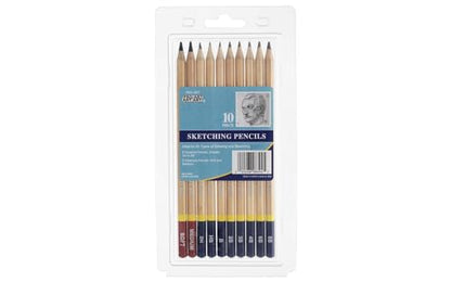PRO ART 3077 10-Piece Dry Media Pencil Set,Black - style: Dry Media Pencils 10 Piece Set