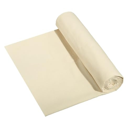 10oz Natural Cotton Blend Canvas Fabric, Duck Canvas Fabric, 60'' Wide for Arts & Crafts, Painting, Handmade Home Decor (Unbleached, 5 Yard) - color: Unbleached - 10oz, size: 5YD-(60'' x 180'')