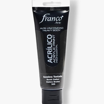 Professional Acrylic Paint – Premium Water-Based, Quick-Drying Acrylics for Artists & Crafters, Non-Toxic Rich Pigment, Multi-Surface Paint for Canvas, Wood, Paper, Ceramic & Indoor Projects Burnt Umber Hue 3,38 U.S fl oz - color: Burnt Umber Hue