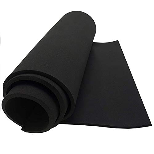 Dualplex Neoprene Sponge Foam Rubber Sheet Roll, 12x54 Inches x 1/8" Thick, Perfect Cosplay Padding, DIY Project Sheet - Easy Cut Non-Adhesive Multi-Function Soundproof Rubber Foam - size: 12X54 inches X 1/8" Thick