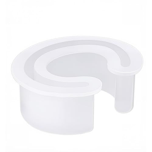 2 Pcs C-Shaped Open Cuff Bangle Bracelet Silicone Mold - Jewelry Making Mold for Resin, Epoxy, Casting, DIY Crafting, Clear Round Bracelet Mold for Women's Handmade Accessories