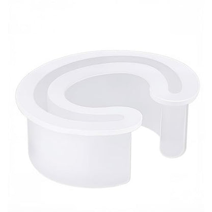 2 Pcs C-Shaped Open Cuff Bangle Bracelet Silicone Mold - Jewelry Making Mold for Resin, Epoxy, Casting, DIY Crafting, Clear Round Bracelet Mold for Women's Handmade Accessories