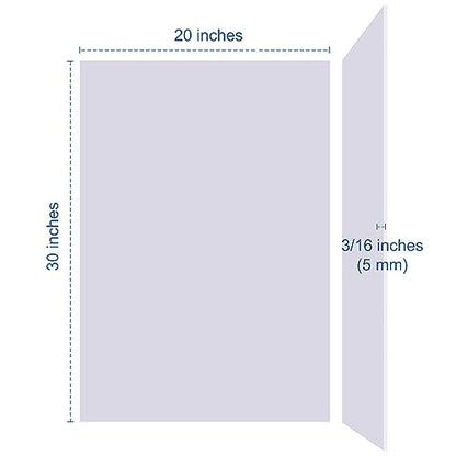 Foam Board 20 x 30 x 3/16"(5mm), Foam Core Board Sheets, White Poster Board | 12 Pack, Acid Free Foamboard, Rigid Sign Board for Mounting, Framing, Backing, Display, Presentation, Prints, Crafts & Art - size: 20x30 in 12 Pack