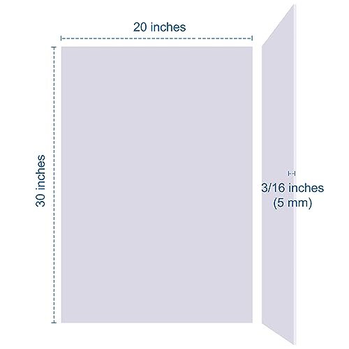 Foam Board 20 x 30 x 3/16"(5mm), Foam Core Board Sheets, White Poster Board | 12 Pack, Acid Free Foamboard, Rigid Sign Board for Mounting, Framing, Backing, Display, Presentation, Prints, Crafts & Art - size: 20x30 in 12 Pack